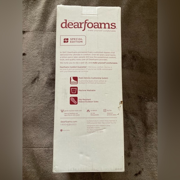 New! Dearfoams Special edition black sweater knit clog with memory foam - Picture 2 of 5